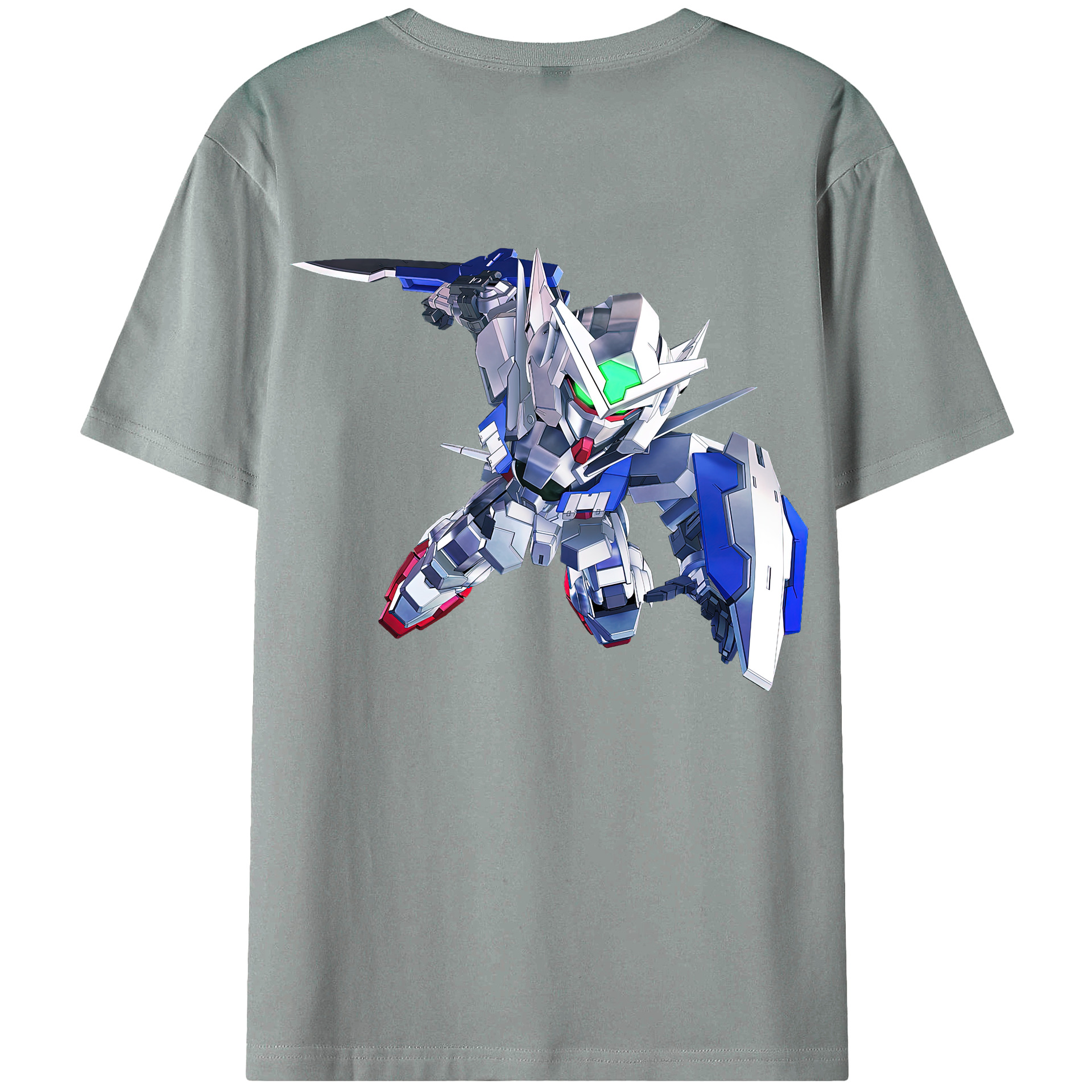 （画像用） 機動戦士ガンダム Mobile Suit Gundam 綿100％ メンズ半袖Tシャツ（バックプリント） 通気性